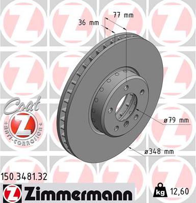 Zimmermann 150.3481.32 - Kočioni disk www.molydon.hr