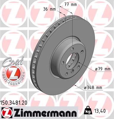 Zimmermann 150.3481.20 - Kočioni disk www.molydon.hr