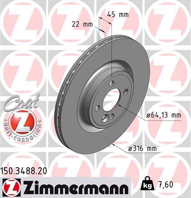 Zimmermann 150.3488.20 - Kočioni disk www.molydon.hr