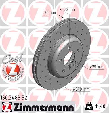 Zimmermann 150.3483.52 - Kočioni disk www.molydon.hr