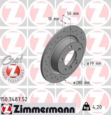 Zimmermann 150.3487.52 - Kočioni disk www.molydon.hr