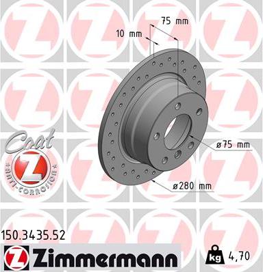 Zimmermann 150.3435.52 - Kočioni disk www.molydon.hr