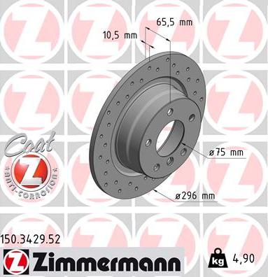 Zimmermann 150.3429.52 - Kočioni disk www.molydon.hr