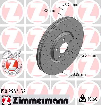 Zimmermann 150.2944.52 - Kočioni disk www.molydon.hr