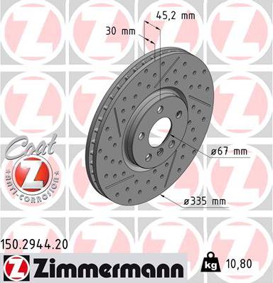 Zimmermann 150.2944.20 - Kočioni disk www.molydon.hr