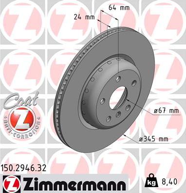 Zimmermann 150.2946.32 - Kočioni disk www.molydon.hr