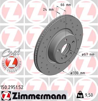 Zimmermann 150.2951.52 - Kočioni disk www.molydon.hr