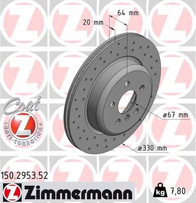 Zimmermann 150.2953.52 - Kočioni disk www.molydon.hr