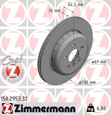 Zimmermann 150.2953.32 - Kočioni disk www.molydon.hr