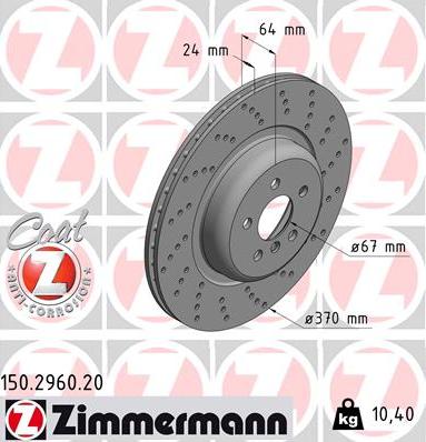 Zimmermann 150.2960.20 - Kočioni disk www.molydon.hr