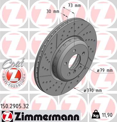 Zimmermann 150.2905.32 - Kočioni disk www.molydon.hr