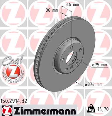 Zimmermann 150.2914.32 - Kočioni disk www.molydon.hr