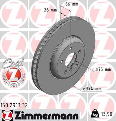 Zimmermann 150.2913.32 - Kočioni disk www.molydon.hr