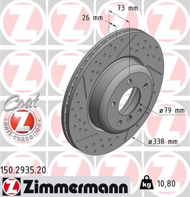 Zimmermann 150.2935.20 - Kočioni disk www.molydon.hr