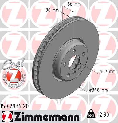 Zimmermann 150.2936.20 - Kočioni disk www.molydon.hr