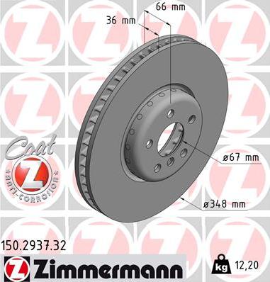 Zimmermann 150.2937.32 - Kočioni disk www.molydon.hr