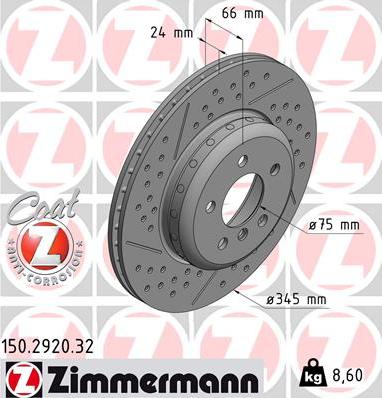 Zimmermann 150.2920.32 - Kočioni disk www.molydon.hr