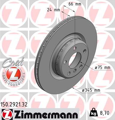 Zimmermann 150.2921.32 - Kočioni disk www.molydon.hr