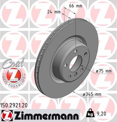 Zimmermann 150.2921.20 - Kočioni disk www.molydon.hr