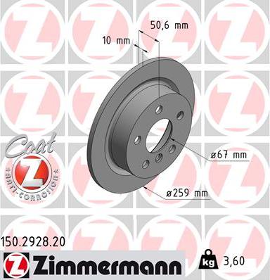 Zimmermann 150.2928.20 - Kočioni disk www.molydon.hr