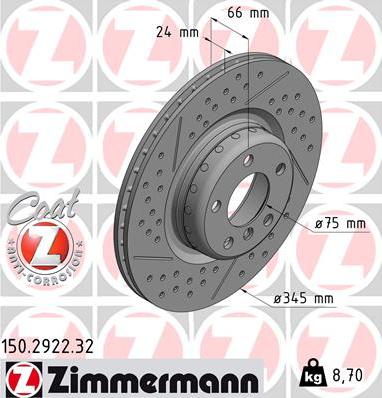 Zimmermann 150.2922.32 - Kočioni disk www.molydon.hr