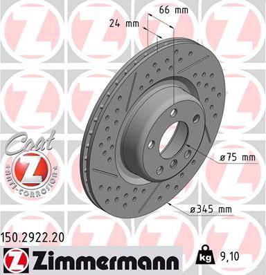 Zimmermann 150.2922.20 - Kočioni disk www.molydon.hr