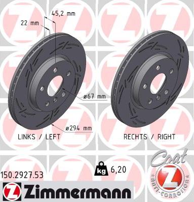 Zimmermann 150.2927.53 - Kočioni disk www.molydon.hr