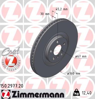 Zimmermann 150.2977.20 - Kočioni disk www.molydon.hr