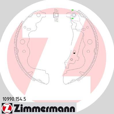Zimmermann 10990.154.5 - Komplet kočnica, bubanj kočnice www.molydon.hr