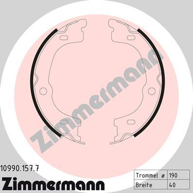 Zimmermann 10990.157.7 - Komplet kočionih obloga, rucna kočnica www.molydon.hr