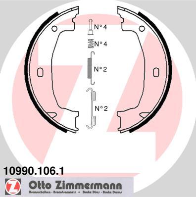 Zimmermann 10990.106.1 - Komplet kočionih obloga, rucna kočnica www.molydon.hr