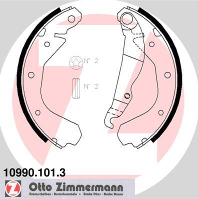 Zimmermann 10990.101.3 - Komplet kočnica, bubanj kočnice www.molydon.hr