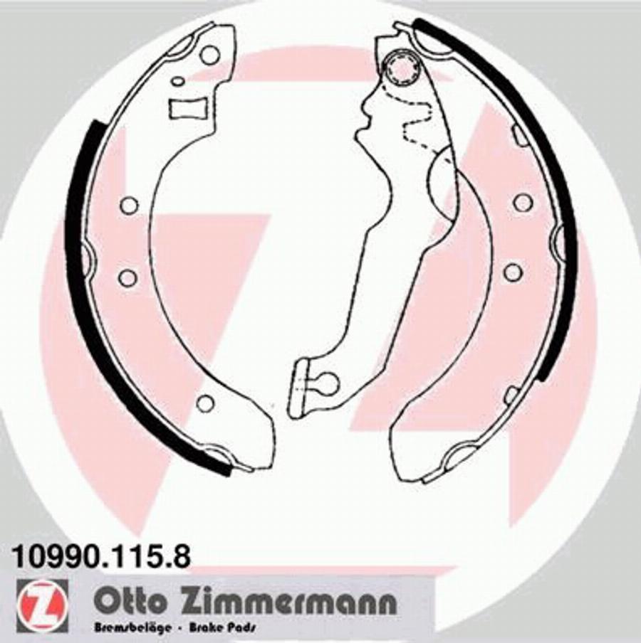 Zimmermann 109901158 - Komplet kočnica, bubanj kočnice www.molydon.hr