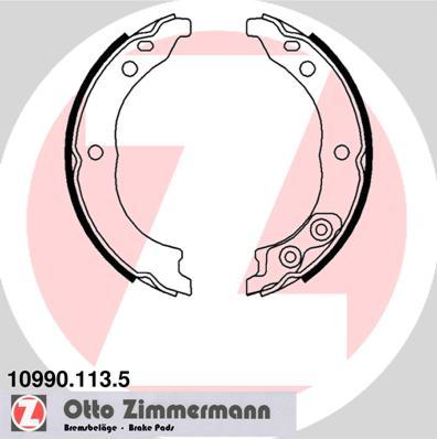 Zimmermann 10990.113.5 - Komplet kočionih obloga, rucna kočnica www.molydon.hr