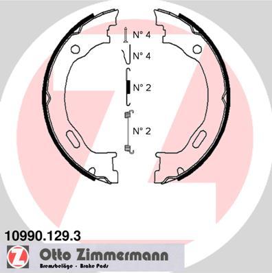 Zimmermann 10990.129.3 - Komplet kočionih obloga, rucna kočnica www.molydon.hr