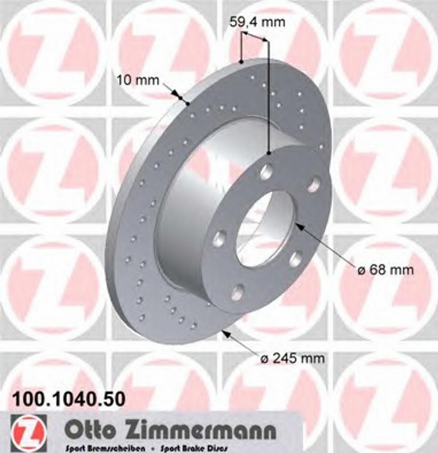 Zimmermann 100104050 - Kočioni disk www.molydon.hr