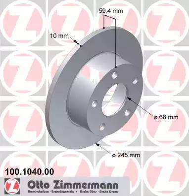 Zimmermann 100.1040.00 - Kočioni disk www.molydon.hr