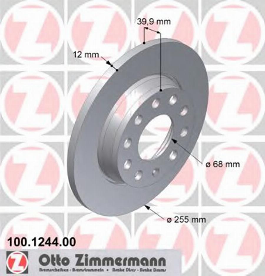 Zimmermann 100 1244 00 - Kočioni disk www.molydon.hr