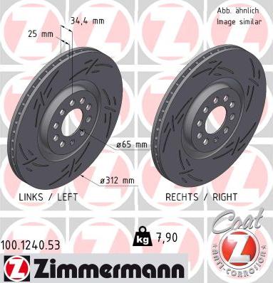 Zimmermann 100.1240.53 - Kočioni disk www.molydon.hr