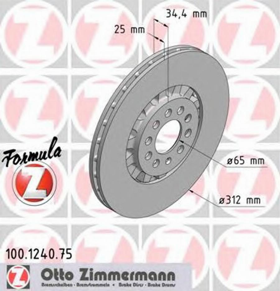 Zimmermann 100.1240.75 - Kočioni disk www.molydon.hr