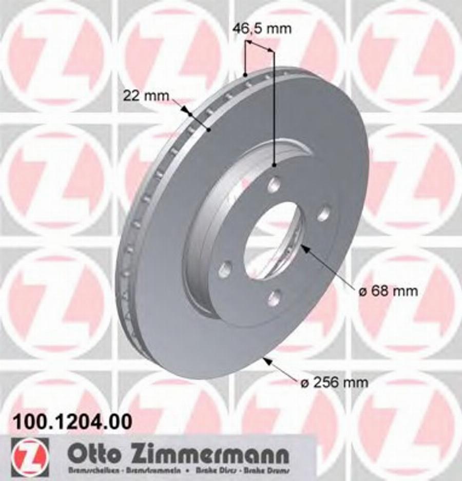 Zimmermann 100 1204 00 - Kočioni disk www.molydon.hr