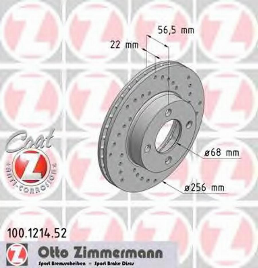 Zimmermann 100.1214.52 - Kočioni disk www.molydon.hr