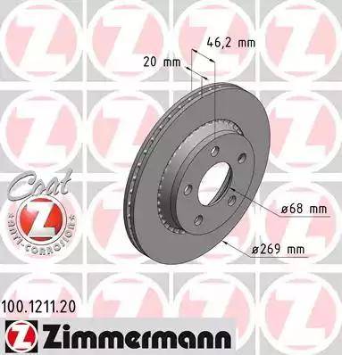 Zimmermann 100.1211.20 - Kočioni disk www.molydon.hr