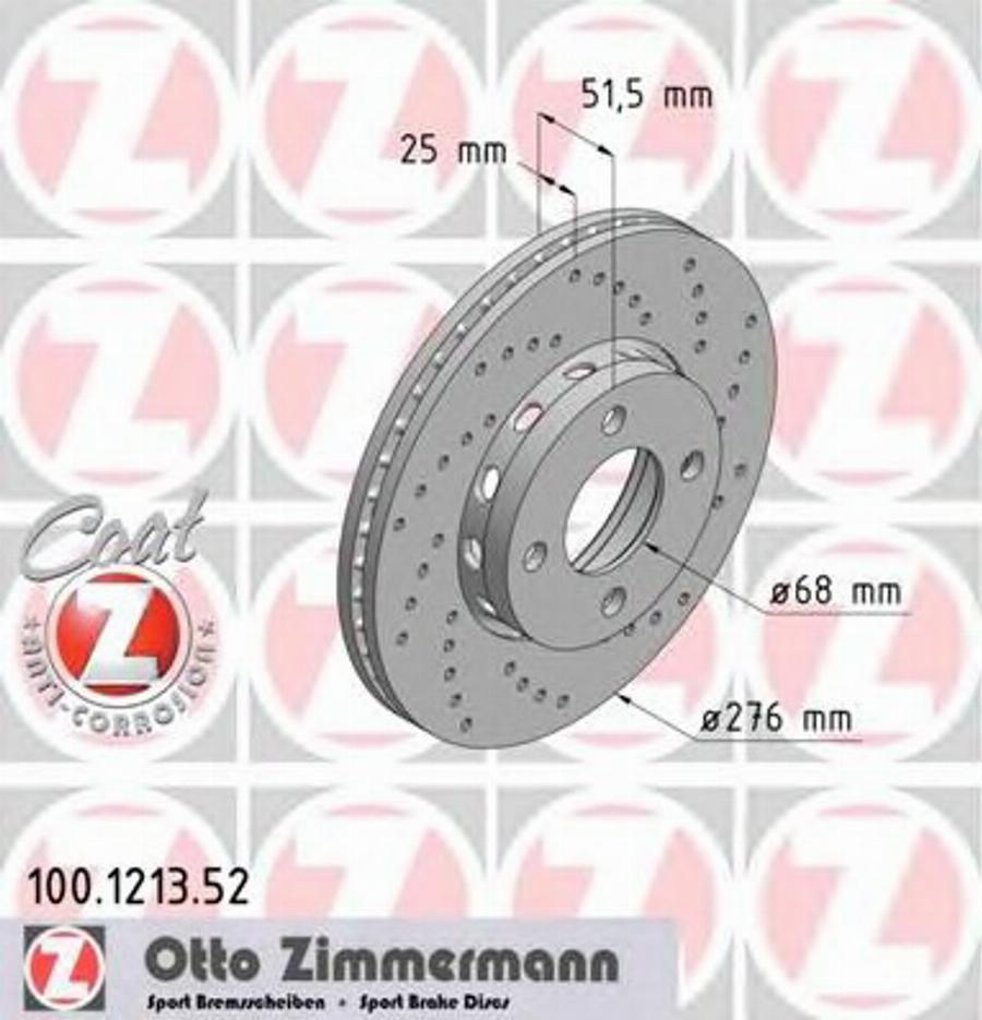 Zimmermann 100.1213.52 - Kočioni disk www.molydon.hr