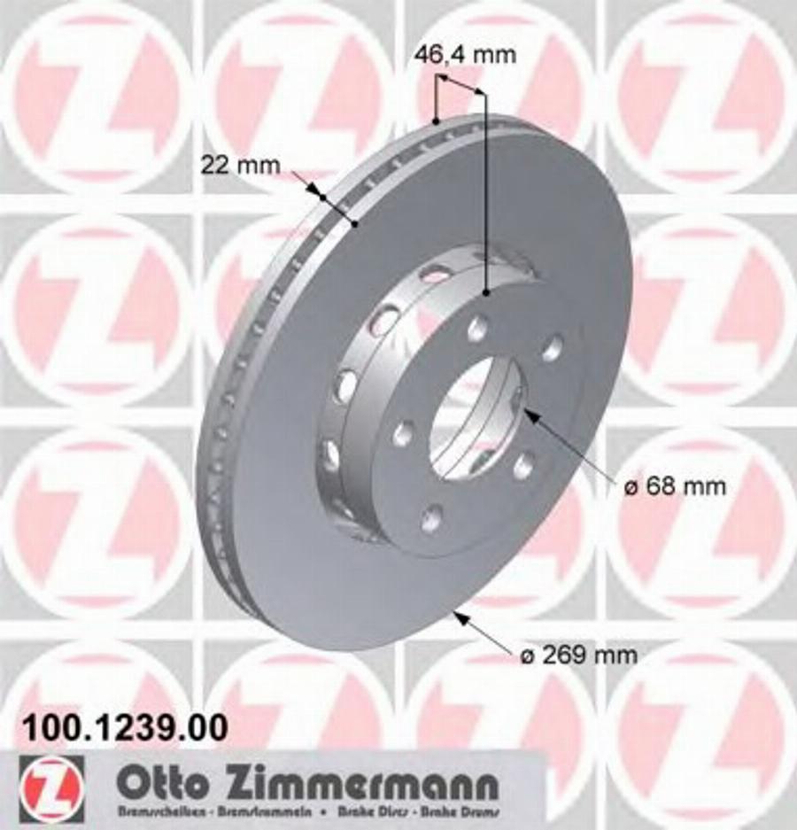 Zimmermann 100 1239 00 - Kočioni disk www.molydon.hr