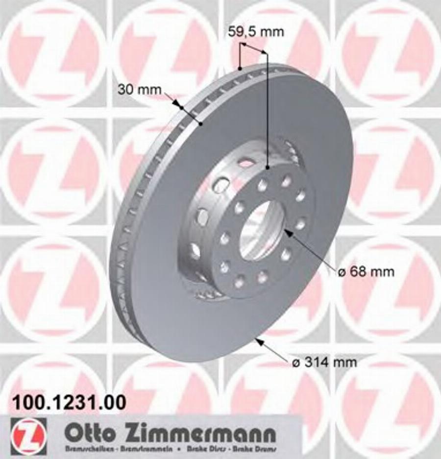 Zimmermann 100 1231 00 - Kočioni disk www.molydon.hr