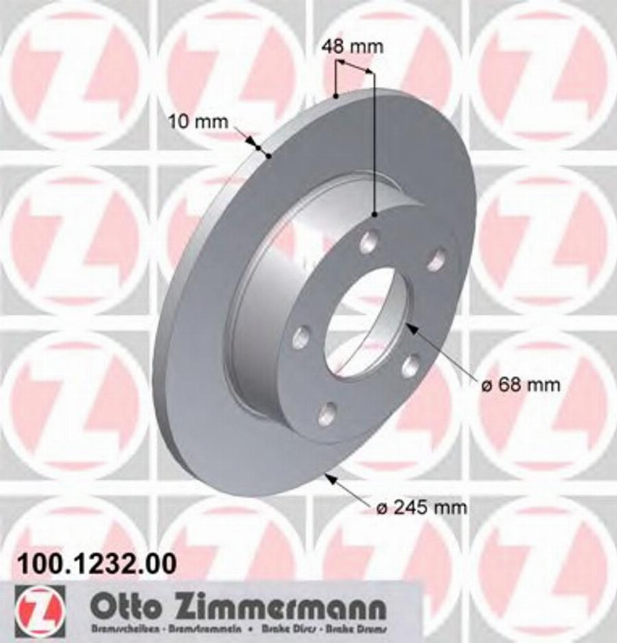 Zimmermann 100 1232 00 - Kočioni disk www.molydon.hr