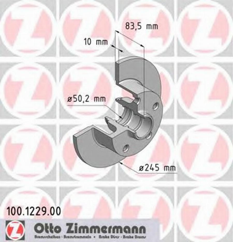 Zimmermann 100.1229.00 - Kočioni disk www.molydon.hr