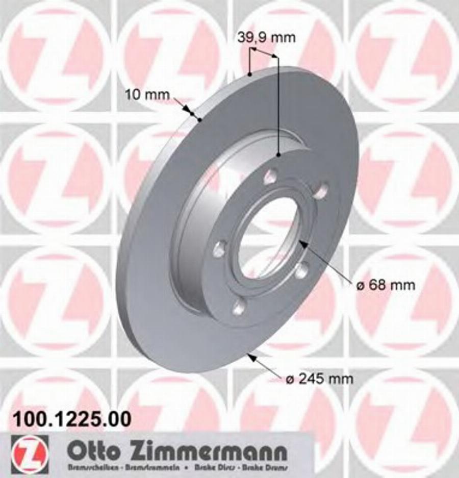 Zimmermann 100.1225.00 - Kočioni disk www.molydon.hr