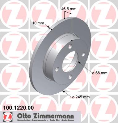 Zimmermann 100.1220.00 - Kočioni disk www.molydon.hr